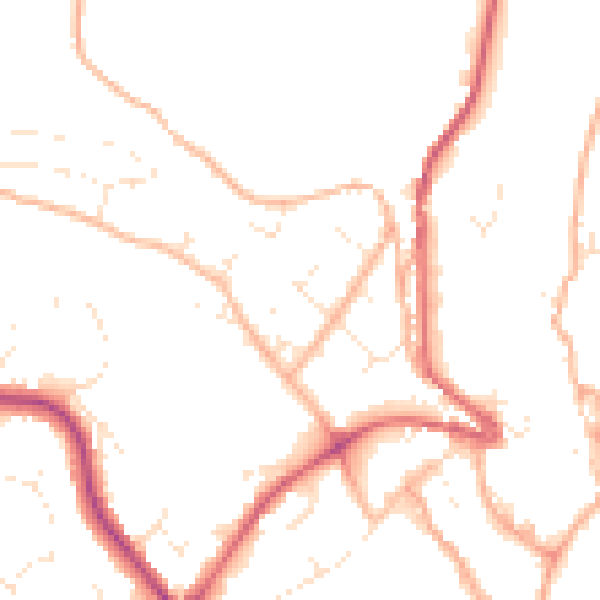 Daytime road noise heatmap for PL25 5NJ