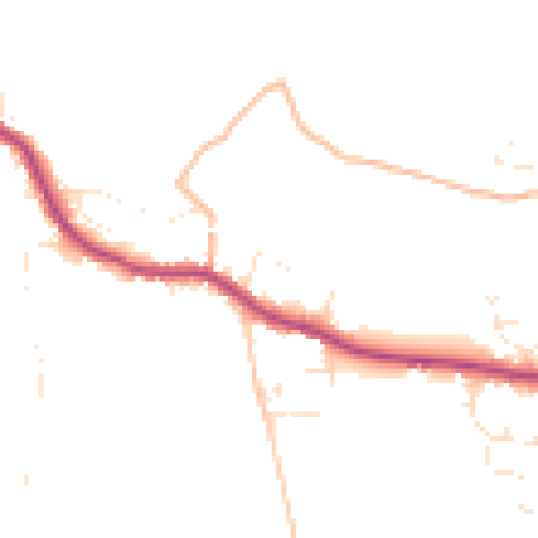 Daytime road noise heatmap for PL25 5SA