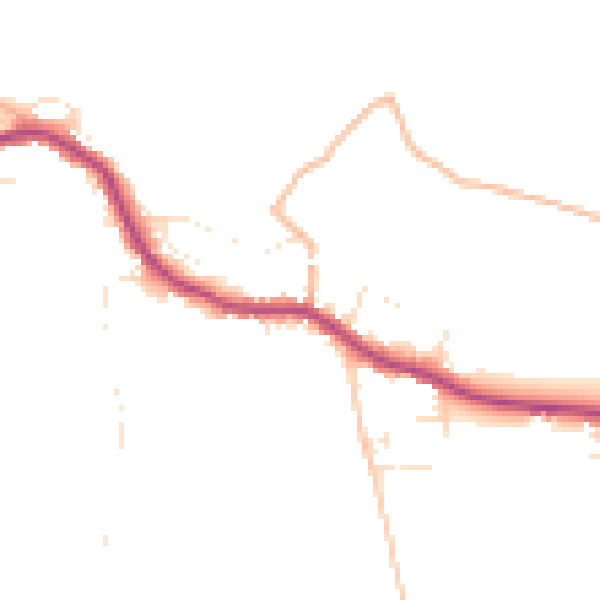 Daytime road noise heatmap for PL25 5SH