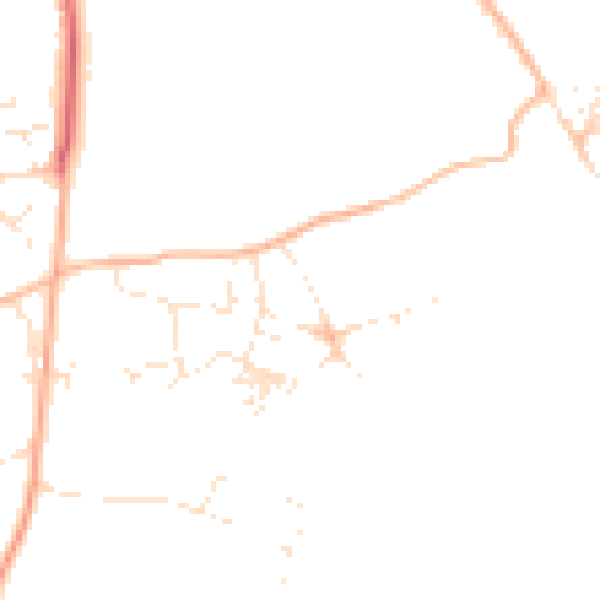 Daytime road noise heatmap for PL26 6AE