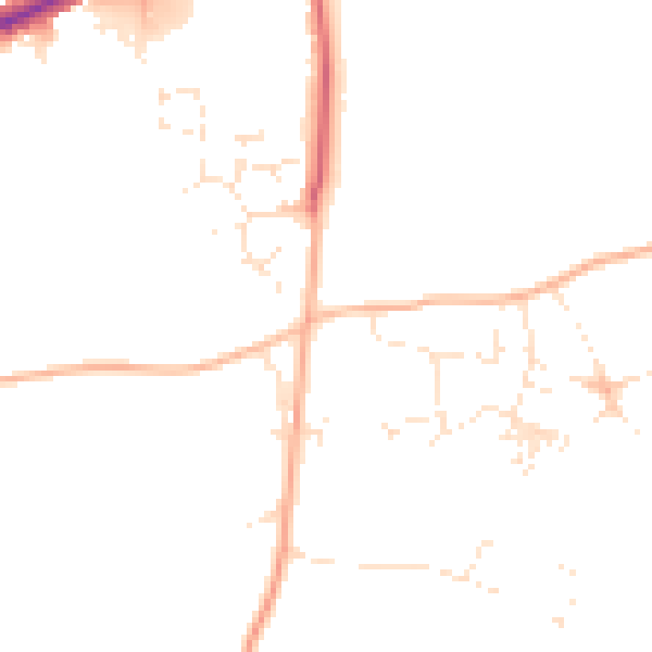 Daytime road noise heatmap for PL26 6AN
