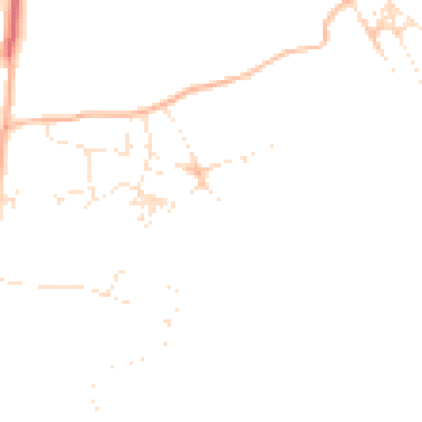 Daytime road noise heatmap for PL26 6AQ