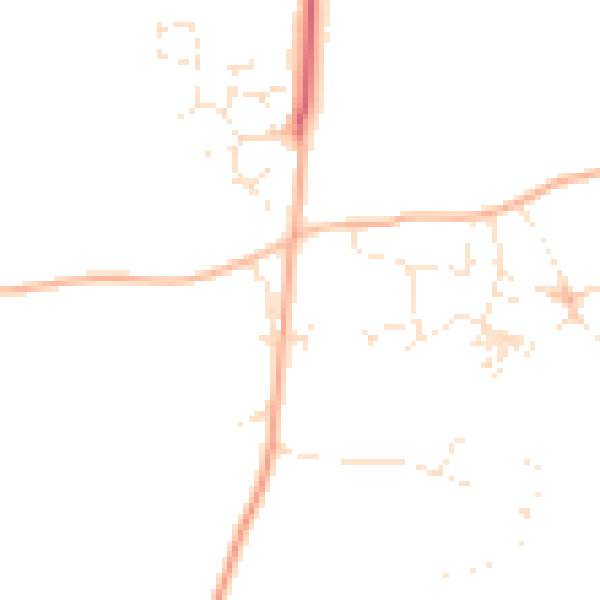 Daytime road noise heatmap for PL26 6AS