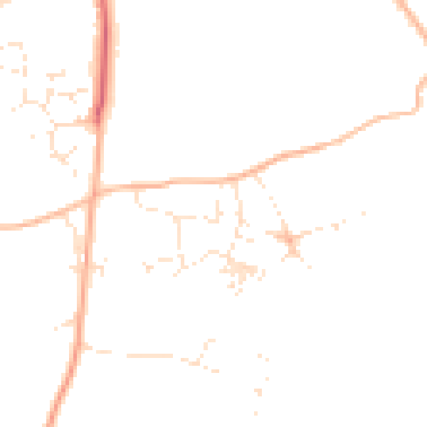 Daytime road noise heatmap for PL26 6AW