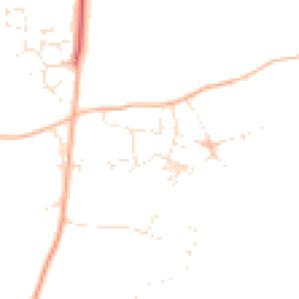 Daytime road noise heatmap for PL26 6BA