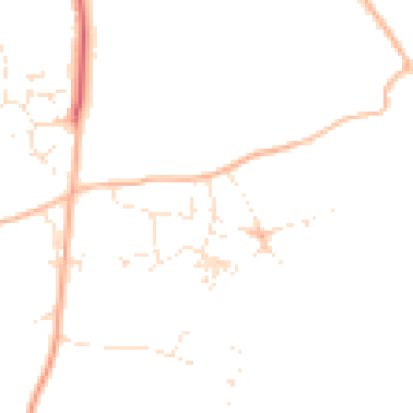 Daytime road noise heatmap for PL26 6BD