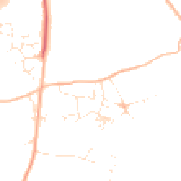 Daytime road noise heatmap for PL26 6BL