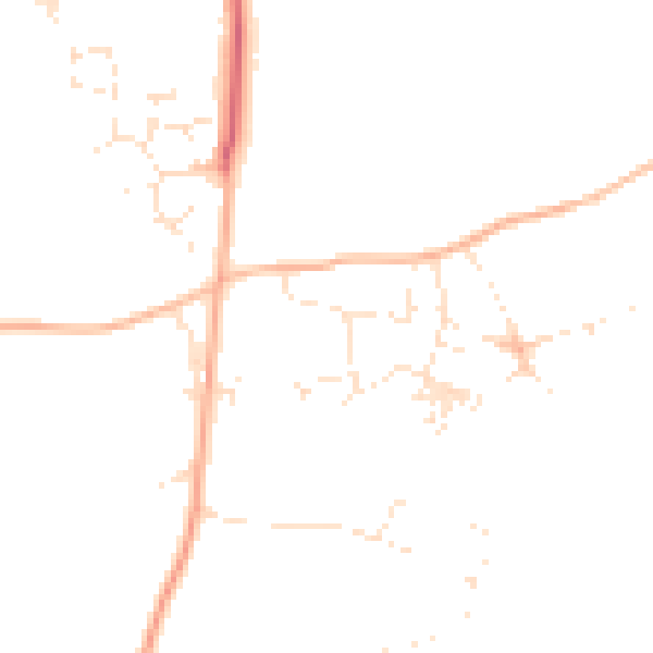 Daytime road noise heatmap for PL26 6BN