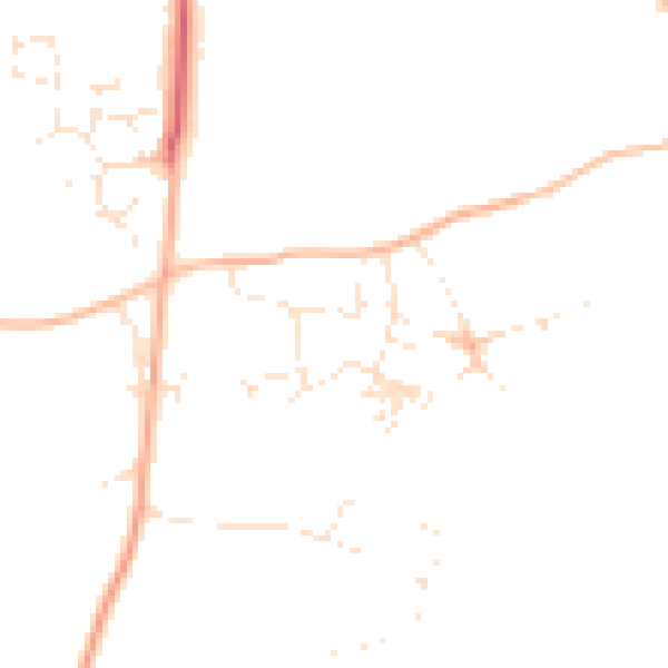 Daytime road noise heatmap for PL26 6BW
