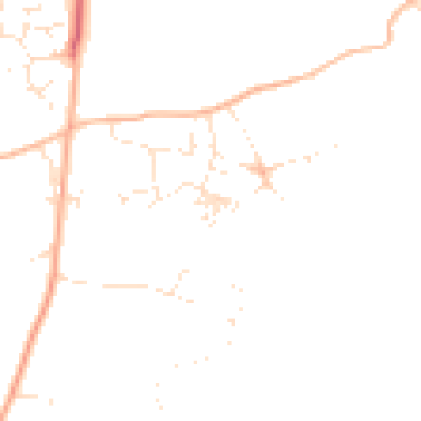 Daytime road noise heatmap for PL26 6DU