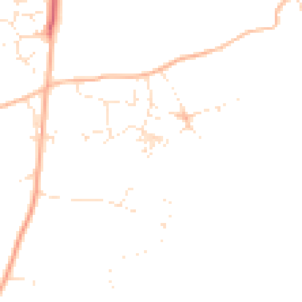 Daytime road noise heatmap for PL26 6DW