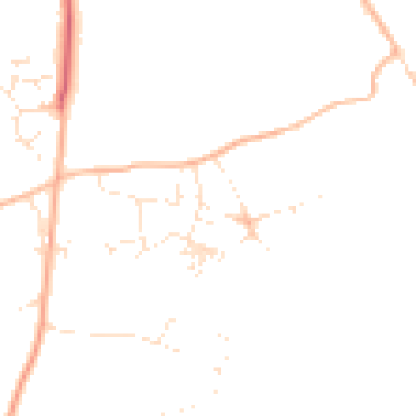 Daytime road noise heatmap for PL26 6DZ