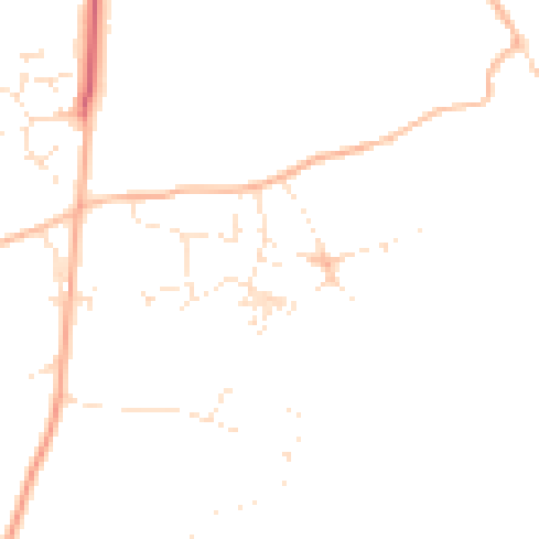 Daytime road noise heatmap for PL26 6EA