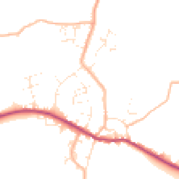 Daytime road noise heatmap for PL26 7PG