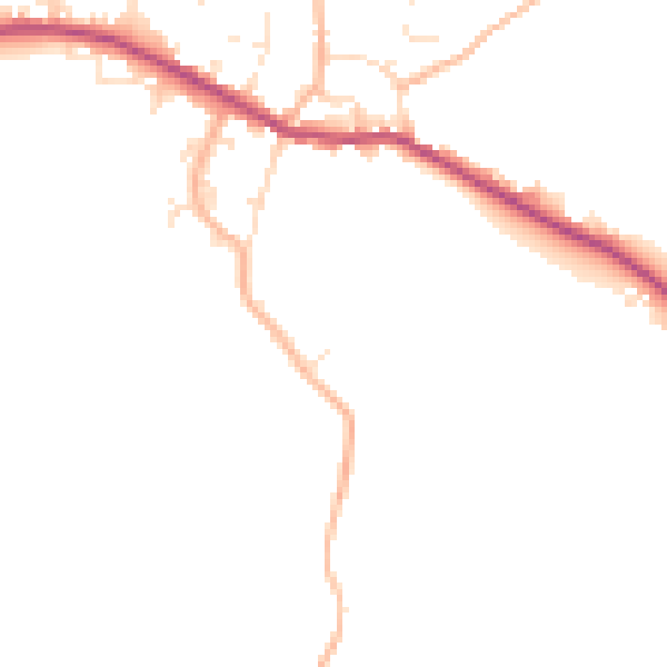 Daytime road noise heatmap for PL26 7RS