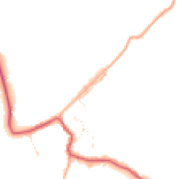 Daytime road noise heatmap for PL26 7YD
