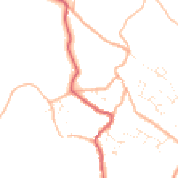 Daytime road noise heatmap for PL26 8BW