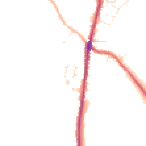 Daytime road noise heatmap for PL26 8FW