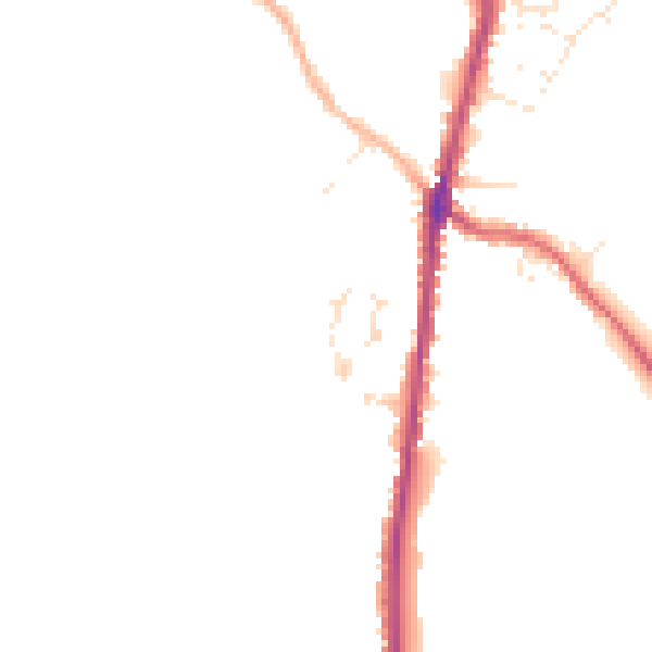 Daytime road noise heatmap for PL26 8FX