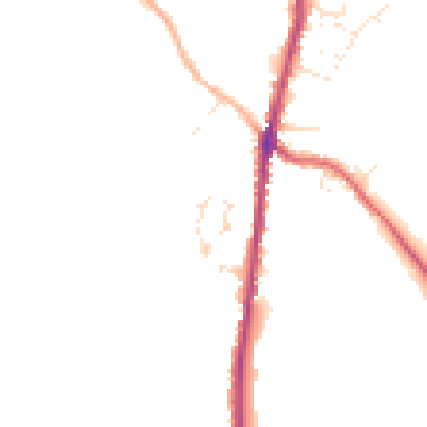 Daytime road noise heatmap for PL26 8FY