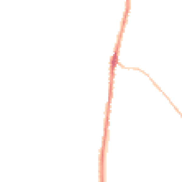 Night-time road noise heatmap for PL26 8FY