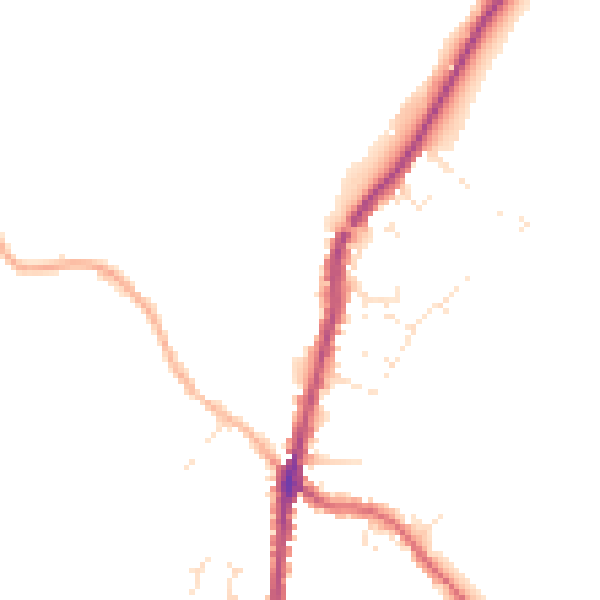 Daytime road noise heatmap for PL26 8NW