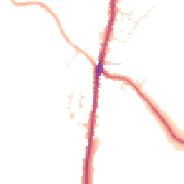 Daytime road noise heatmap for PL26 8PA