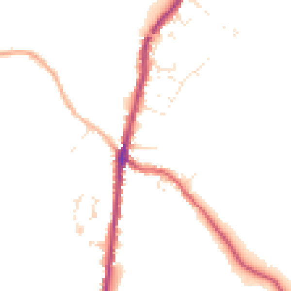 Daytime road noise heatmap for PL26 8PG