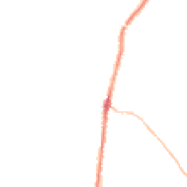 Night-time road noise heatmap for PL26 8PL