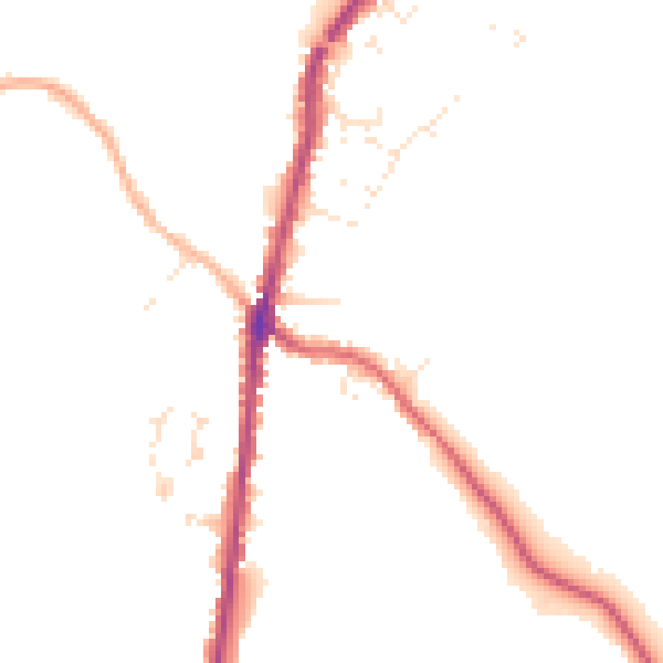 Daytime road noise heatmap for PL26 8PQ