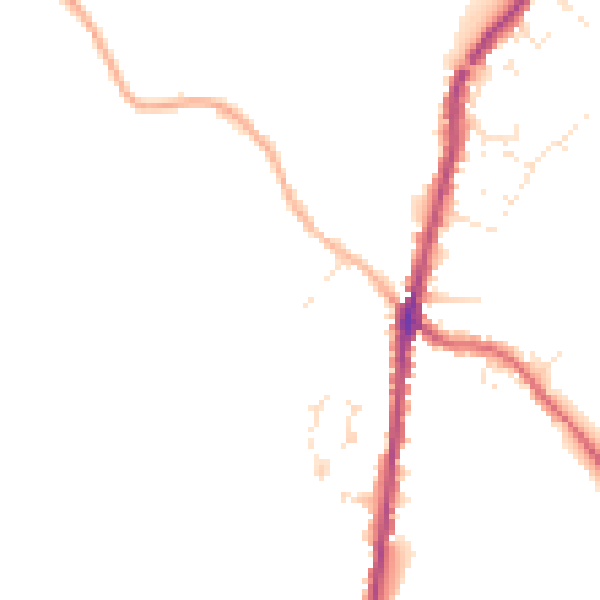 Daytime road noise heatmap for PL26 8PS