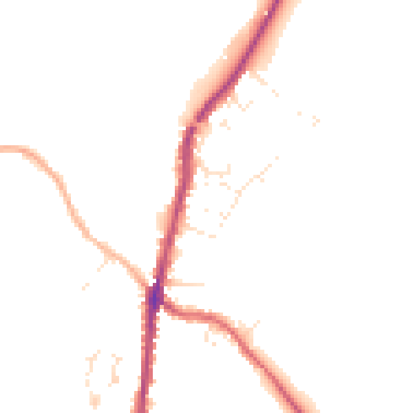 Daytime road noise heatmap for PL26 8QY