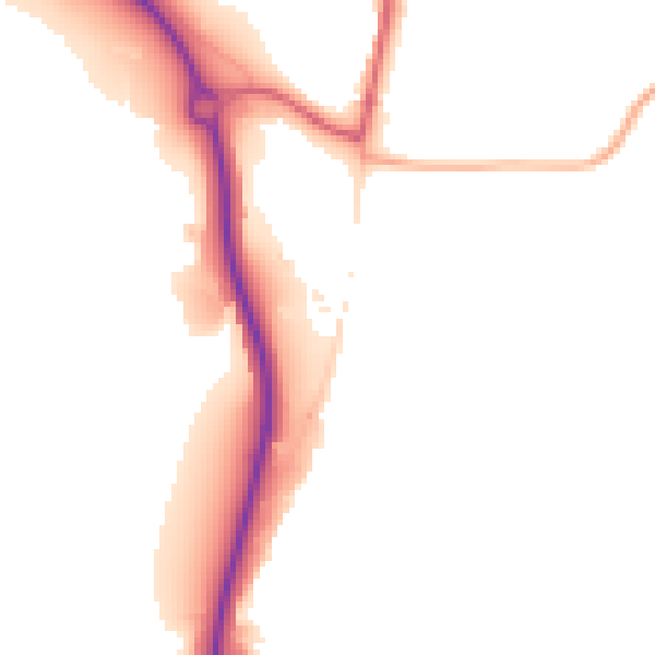 Daytime road noise heatmap for PL26 8TX
