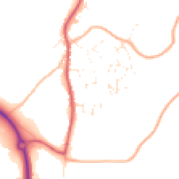 Daytime road noise heatmap for PL26 8UB