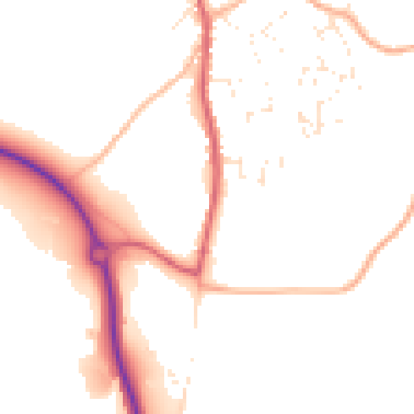 Daytime road noise heatmap for PL26 8WH