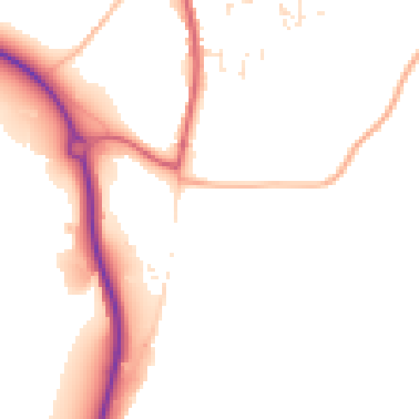 Daytime road noise heatmap for PL26 8WS