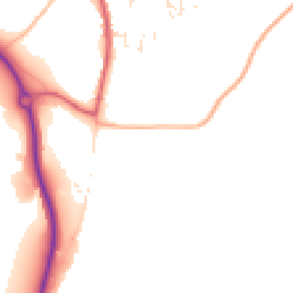 Daytime road noise heatmap for PL26 8WU