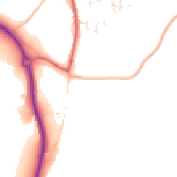 Daytime road noise heatmap for PL26 8WW