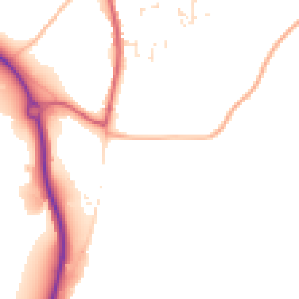 Daytime road noise heatmap for PL26 8WX