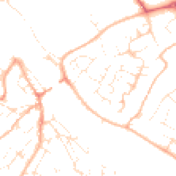 Daytime road noise heatmap for PL27 6AB