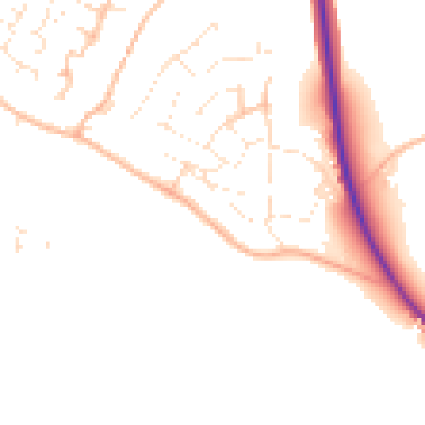 Daytime road noise heatmap for PL27 6AG