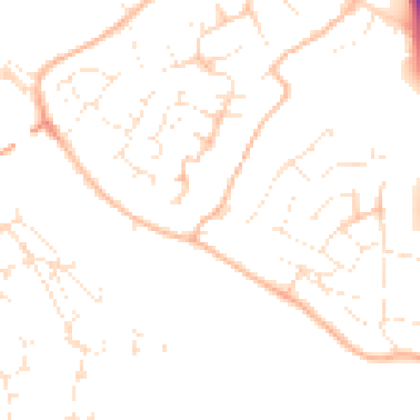 Daytime road noise heatmap for PL27 6AJ