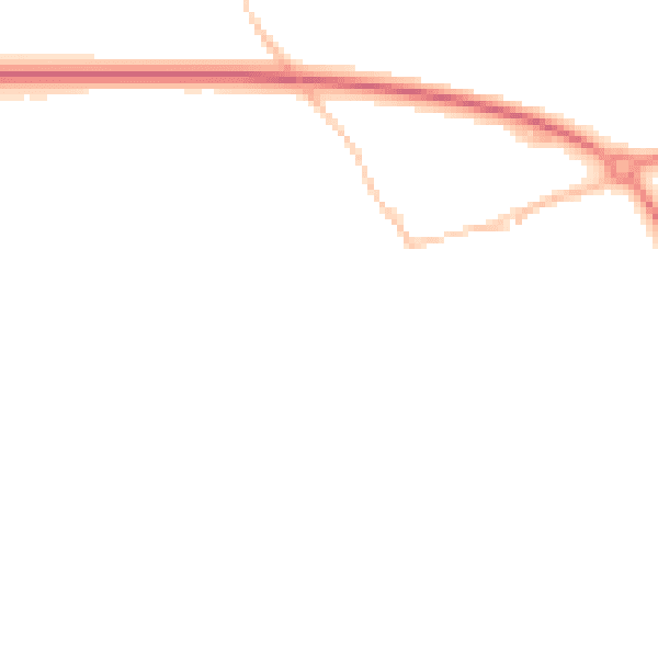 Night-time road noise heatmap for PL27 6BG
