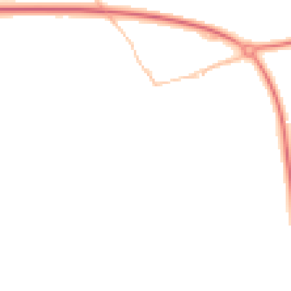 Night-time road noise heatmap for PL27 6BH