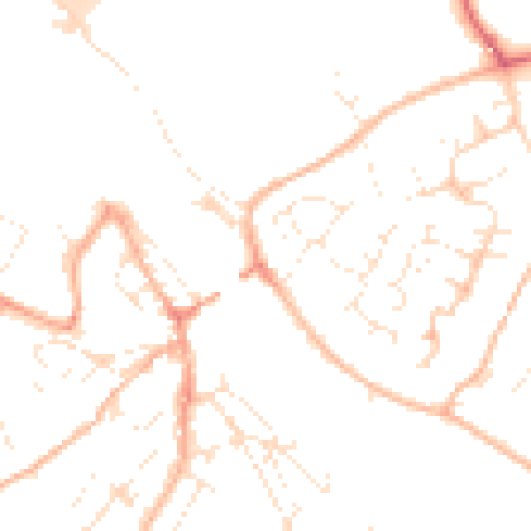 Daytime road noise heatmap for PL27 6BX