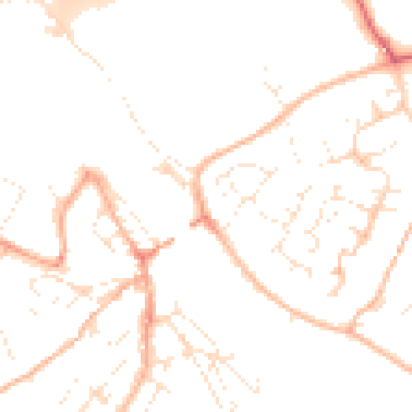 Daytime road noise heatmap for PL27 6DA
