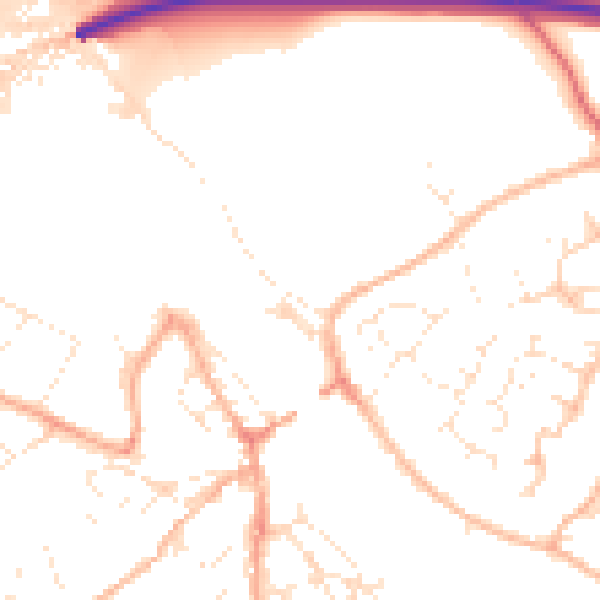 Daytime road noise heatmap for PL27 6DB