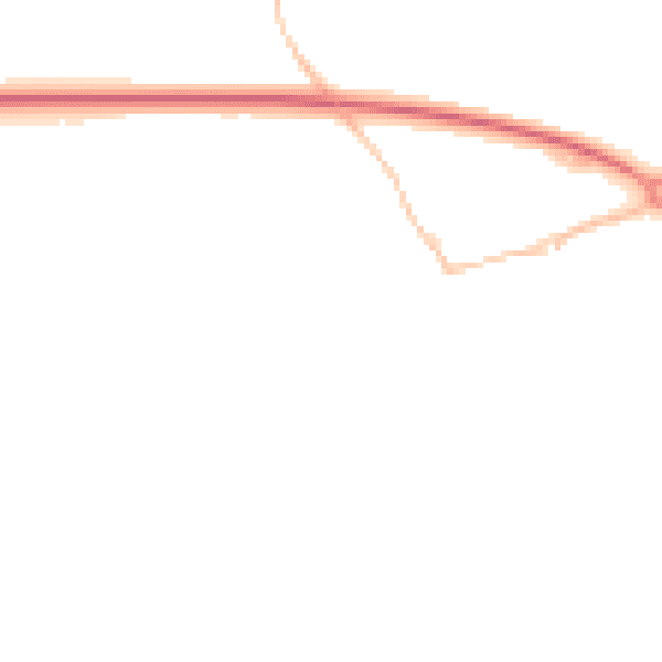 Night-time road noise heatmap for PL27 6DH