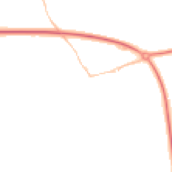 Night-time road noise heatmap for PL27 6DT