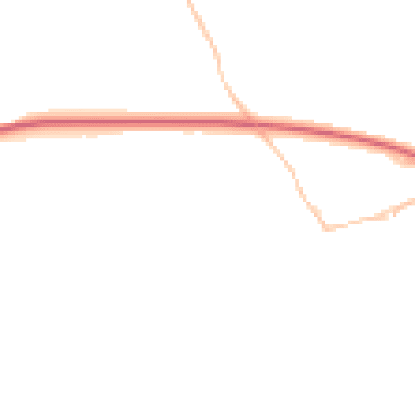 Night-time road noise heatmap for PL27 6DW